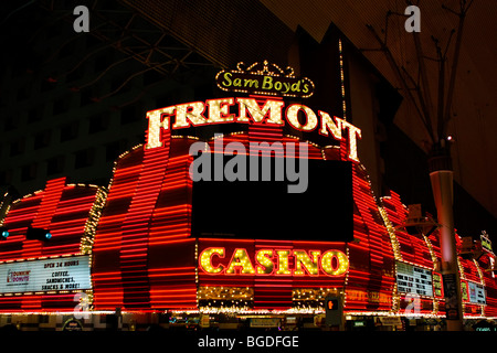 Casinos in der Fremont Street im alten Las Vegas, Nevada, USA Stockfoto