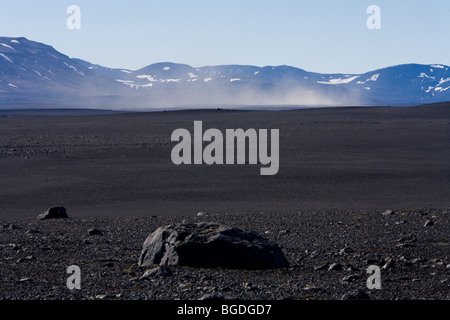 Wüstenlandschaft. Sprengisandur, Hochland, Südisland. Stockfoto