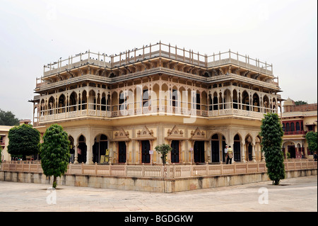 Mahal Mubarak, Stadtschloss, jetzt verwendet als ein Textilmuseum, Jaipur, Rajasthan, Nordindien, Indien, Südasien, Asien Stockfoto