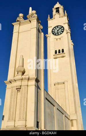 Tour de l ' Horloge, Clocktower am Vieux Port, Montreal, Quebec, Kanada, Nordamerika Stockfoto