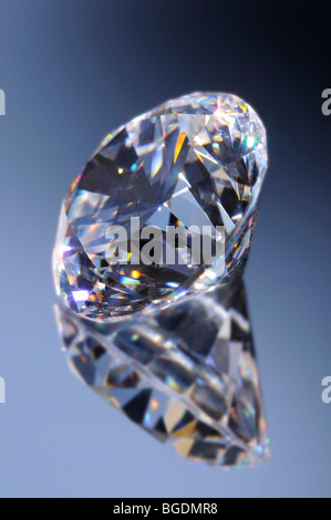 Runde-Cut Diamanten (synthetisch - Cubic Zirkonia) Stockfoto