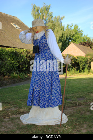 Little Bo Peep's Acton Burnell themed Vogelscheuche Sieger, eine Veranstaltung, die jährlich in den Shropshire Dorf statt. Stockfoto