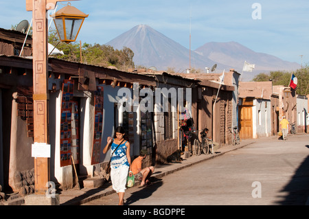 Caracoles Street in San Pedro de Atcama, Chile Stockfoto