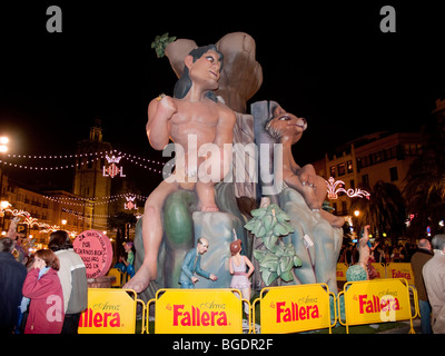 Handgefertigte Figuren in "Las Fallas" in Valencia, Spanien Stockfoto
