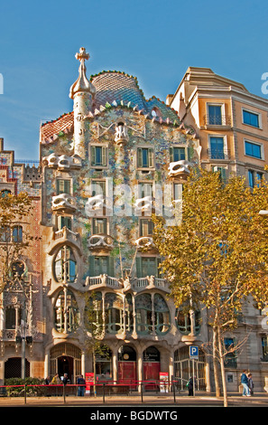 Antoni Gaudis Casa Batllo in Barcelona Stockfoto