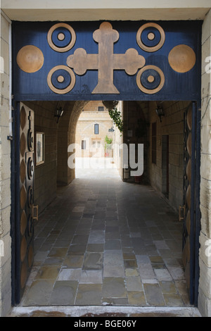 Syrien, Qala'at al Hosn Umgebung, St.-Georgs Kloster Stockfoto