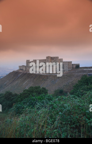 Syrien, Kreuzritters Schloss der Krak Des Chevaliers (Qala'at al Hosn) der UNESCO Stockfoto