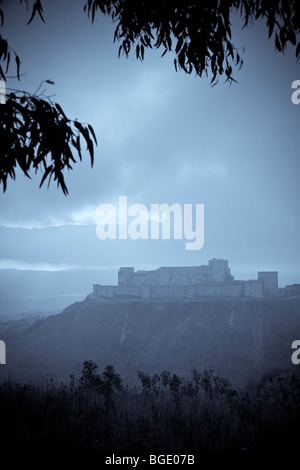 Syrien, Kreuzritters Schloss der Krak Des Chevaliers (Qala'at al Hosn) der UNESCO Stockfoto