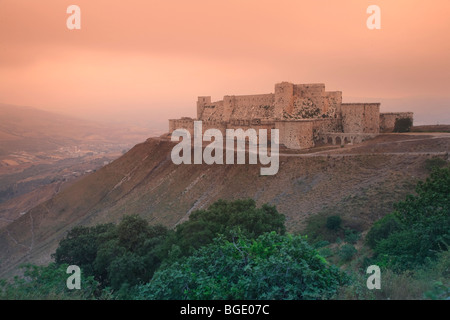 Syrien, Kreuzritters Schloss der Krak Des Chevaliers (Qala'at al Hosn) der UNESCO Stockfoto