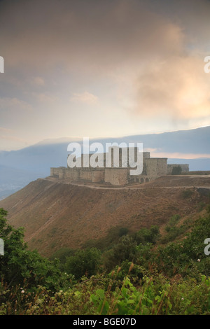 Syrien, Kreuzritters Schloss der Krak Des Chevaliers (Qala'at al Hosn) der UNESCO Stockfoto