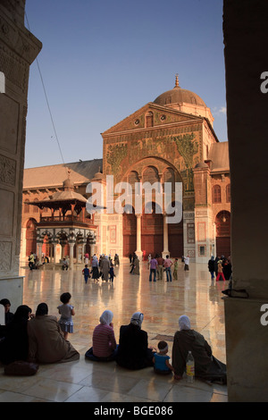 Syrien, Damaskus, Old, Town, Umayyaden-Moschee, Ehrenhof Stockfoto