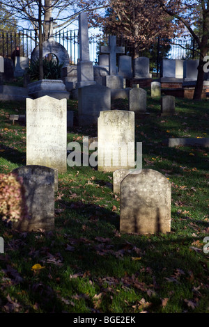 Jefferson Familienfriedhof in Monticello, Heimat von Thomas Jefferson, Charlottesville, Virginia, USA Stockfoto