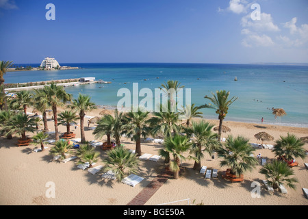 Syrien, Nordküste, Lattakia, Shaati al Azraq Beach Resort (Syriens führende Urlaubsort an der Küste) Stockfoto