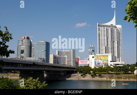 Der UNO-City in Wien – der drittgrößte United Nation Bürokomplex in der Welt Stockfoto