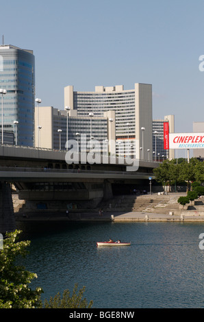 Der UNO-City in Wien – der drittgrößte United Nation Bürokomplex in der Welt Stockfoto