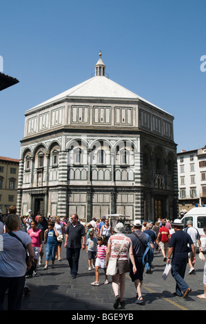 Die Florenz Baptisterium oder Battistero di San Giovanni in Florenz Stockfoto