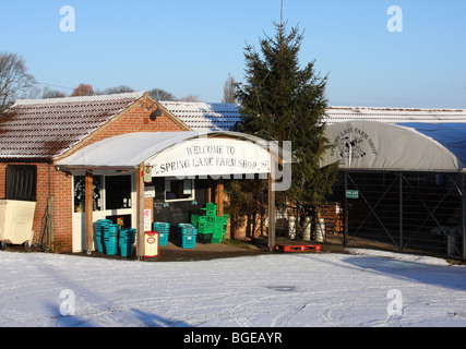 Frühling Lane Farm Shop, Mapperley Ebenen, Nottingham, England, Vereinigtes Königreich Stockfoto