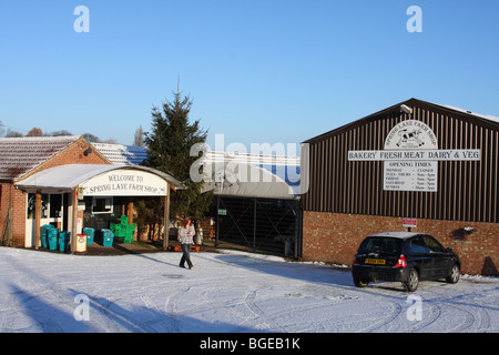 Frühling Lane Farm Shop, Mapperley Ebenen, Nottingham, England, Vereinigtes Königreich Stockfoto