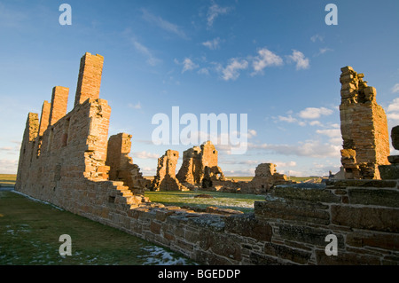 Die Ruinen von The Earl Palast in Birsay in der Nord-West-Ecke der Orkney Festland Schottland.  SCO 5764 Stockfoto