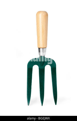 Garden hand fork in studio set up Stockfoto