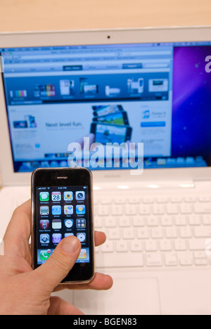 Apple Retail Store, Upper West Side, Manhattan, New York City Stockfoto