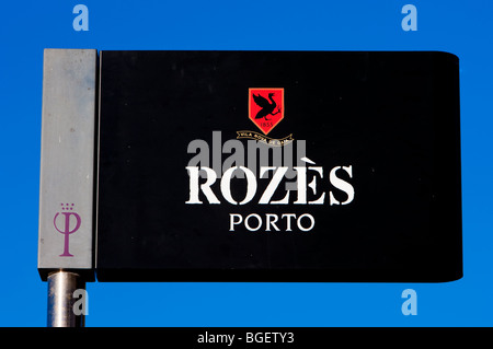 Zeichen von Porto Wein Produzent, Porto, Provinz Douro, Portugal Stockfoto