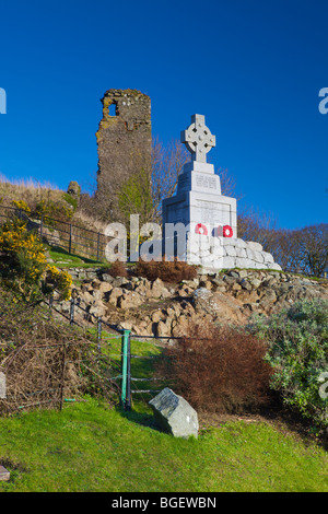 Kriegerdenkmal für die Soldaten verloren während der ersten & zweiten Weltkrieg Ballantrae, South Ayrshire, Schottland. Stockfoto