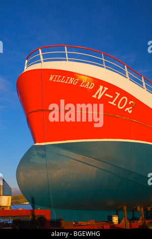 Boote im Bau auf Helling am Glenside, Loch Ryan, Dumfries & Galloway, Schottland Stockfoto