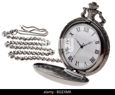 "Taschenuhr" und Kette, Uhr, Uhr, Zeit Stockfoto