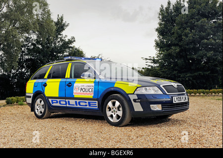 Polizei-Kombi Skoda Octavia Stockfoto