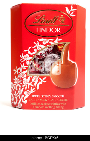 Rotes Feld der Lindt Lindor Schokolade Trüffel Stockfoto