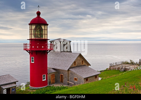 Punkt a la Renomee Leuchtturm, historische Stätte, Lands End, Gaspesie, Gaspesie Halbinsel, Autobahn 132, St.-Lorenz-Golf, Ausstell Stockfoto