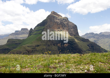 Ukahlamba Drakensberg Berge Cathedral Peak Stockfoto