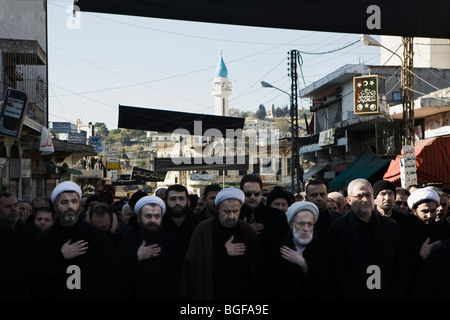 Feier des Ashura im Nabatieh / Libanon Stockfoto