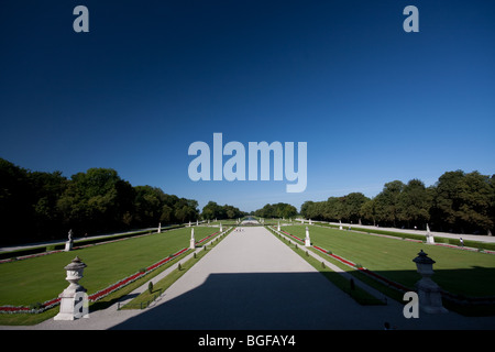 Das Schloss Nymphenburg (Deutsch: Schloss Nymphenburg), d. h. "Nymphe des Castle" ist ein Barockschloss in München, Bayern Stockfoto