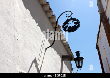 Postamt Zeichen gesehen im portugiesischen Dorf Stockfoto