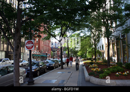 Bereich der Newbury Street Back Bay von Boston, Massachusetts Stockfoto