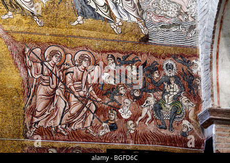 Weltgericht, 12. Jahrhundert byzantinische Mosaik, Kathedrale Santa Maria Assunta, Torcello, Venedig, Veneto, Italien Stockfoto