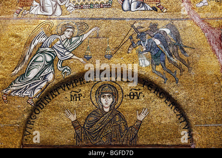 Weltgericht, 12. Jahrhundert byzantinische Mosaik, Kathedrale Santa Maria Assunta, Torcello, Venedig, Veneto, Italien Stockfoto