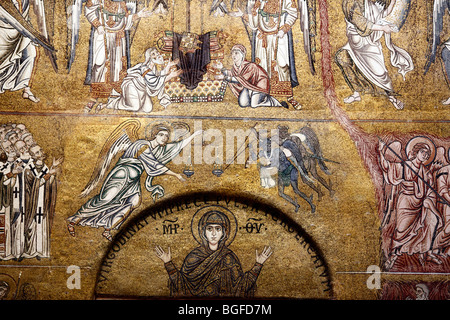 Weltgericht, 12. Jahrhundert byzantinische Mosaik, Kathedrale Santa Maria Assunta, Torcello, Venedig, Veneto, Italien Stockfoto