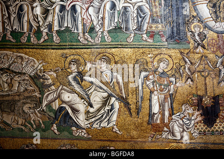 Weltgericht, 12. Jahrhundert byzantinische Mosaik, Kathedrale Santa Maria Assunta, Torcello, Venedig, Veneto, Italien Stockfoto