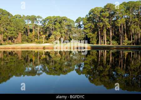 Golfplatz - Jekyll Island, Georgia USA Stockfoto