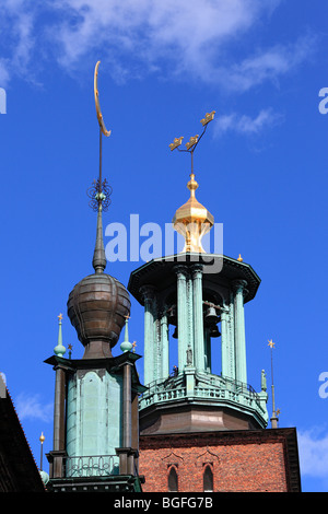 Rathaus (1911-1923) von Ragnar Östberg, Stockholm, Schweden Stockfoto