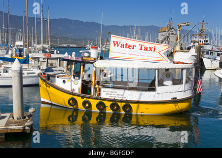 Wasser-Taxi, Santa Barbara Harbor, Kalifornien, USA Stockfoto