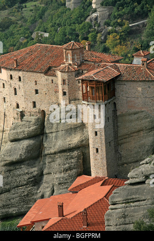 Kloster Agios Nikolaos aus Panorama-Rock-Meteora-Griechenland Stockfoto