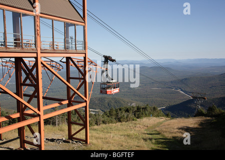 Franconia Notch State Park - Pendelbahn auf dem Gipfel des Cannon Mountain in den White Mountains, New Hampshire, USA Stockfoto