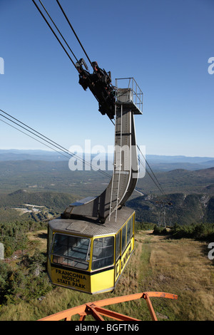 Franconia Notch State Park - Pendelbahn auf dem Gipfel des Cannon Mountain in den White Mountains, New Hampshire, USA Stockfoto