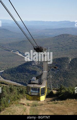 Franconia Notch State Park - Pendelbahn auf dem Gipfel des Cannon Mountain in den White Mountains, New Hampshire, USA Stockfoto