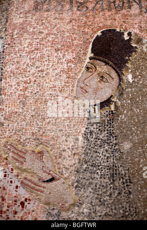 Mosaiken und Malereien in der byzantinischen Kirche St. Erlöser in Chora, Edirnekapı, Istanbul, Türkei Stockfoto