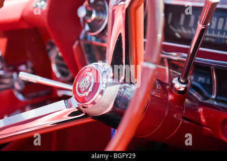 Interieur in einem alten Cadillac de Vill 1963 Stockfoto